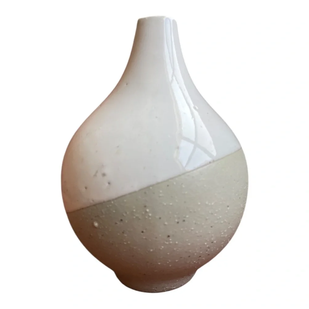 West Elm Half-Dipped stoneware vase